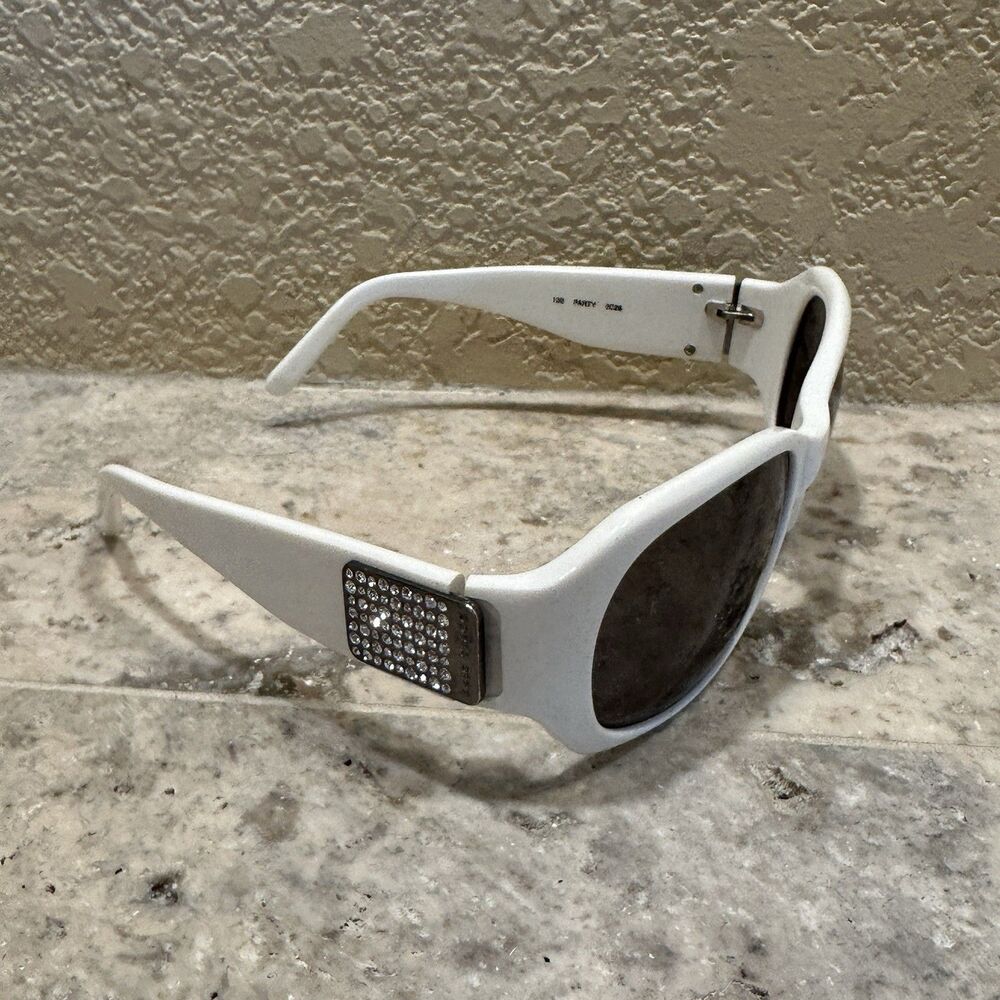 Kate Spade White Sunglasses with Crystal Accents